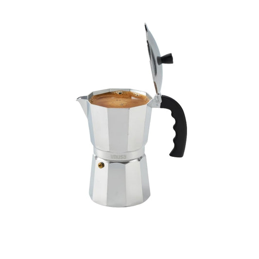 IMUSA 9 Cup Cast Aluminum Stovetop Coffee Maker with Cool-touch Handle