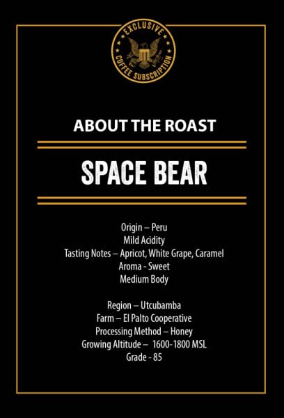 Black Rifle Coffee Company Space Bear, Light Roast Ground Coffee with Nutty Aromas and Citrus Floral and Black Tea Tasting Notes, Helps Support Veterans and First Responders, 12 Ounce Bag
