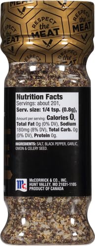 McCormick Grill Mates Coarse Black Pepper & Flake Salt Grilling Seasoning, 5.71 oz (Pack of 2)