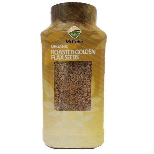 McCabe Organic Roasted Golden Flax Seeds - Healthy Roasted Flaxseed for Cooking and Baking | USDA and CCOF Certified | Product of USA | 16 Oz