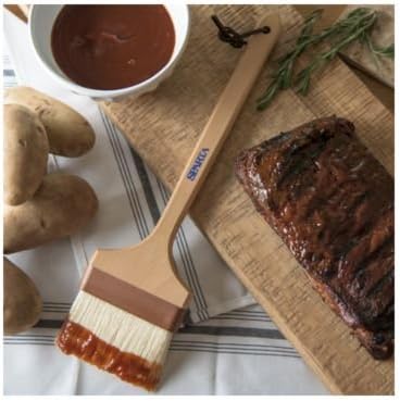 SPARTA 4037100 Boarhair Pastry Brush, Basting Brush with Wide Boar Bristles,16.25"L x 4"W, Wood Handle