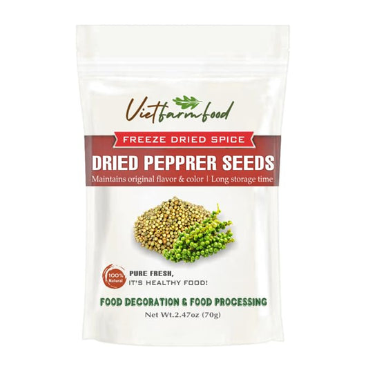 DRIED PEPPER COMS 2.47 Oz (70g) VIETFARMFOOD: Freeze-dried spice extract from 100% pure, Convenient Packaging. Long-term Preservation. Used for Processing Cooking, Baking, Salad Mixing, Soup, Sauces..