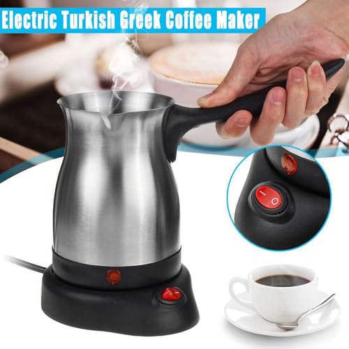 Sanpyl Turkish Coffee Pot, Stainless Steel Arabic, Greek & Turkish Electric Coffee Maker Machine
