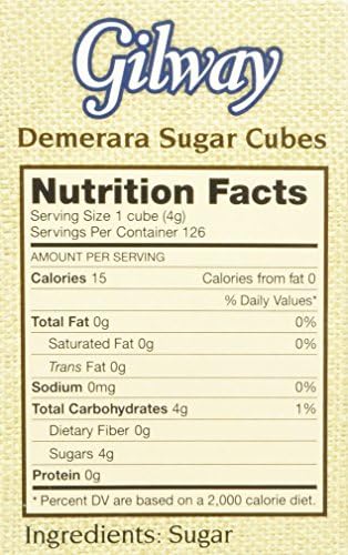 Gilway Demerara Sugar Cubes | From Natural Cane Sugar | 17.6 oz (500g) each [Pack of 2]