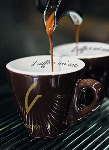 V Vescovi Espresso Intenso | Premium Italian Ground Espresso | Medium Roast | For Moka and Espresso Machines | 16 Bags