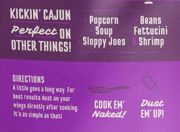 Kosmos Q Kickin’ Cajun Wing Dust, Spicy Creole Chicken Wing Seasoning For Chicken, Fish, Popcorn & More, Sweet, Savory & Spicy Dry Rub, Cajun Seasoning Dust, Great For Grilling & Smoking, 5 Oz