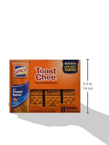 Lance Cracker Sandwiches On-The-Go Packs - Toast Chee with Peanut Butter - 1.5 oz - 8 Count