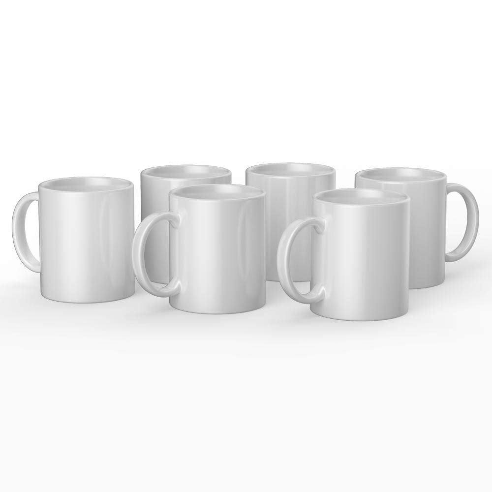 Cricut Beveled Blank Mug to Decorate, White (6 count)