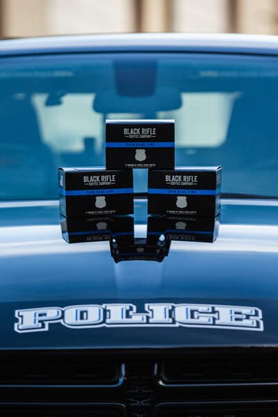 Black Rifle Coffee Company Medium Roast K Cups - Single Serve K Cups Coffee Pods - Kcup Pods Compatible with Keurig 1.0 & 2.0 - Made from Pure Arabica Beans (Thin Blue Line, 12 Count)