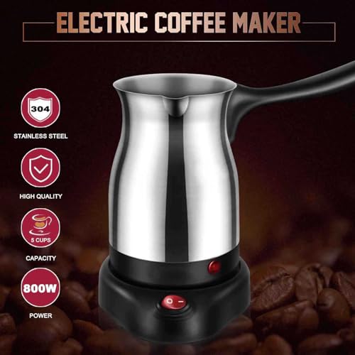 Sanpyl Turkish Coffee Pot, Stainless Steel Arabic, Greek & Turkish Electric Coffee Maker Machine