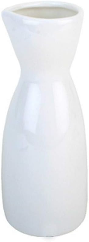 JapanBargain 2723, White Porcelain Sake Carafe Sake Bottle for Cold Sake and Hot Sake Microwave Safe, 4 ounce