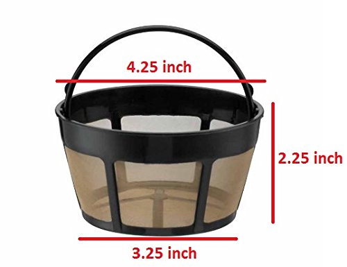 GOLDTONE Reusable 8-12 Cup Basket Coffee Filter fits Hamilton Beach Coffee Makers and Brewers.