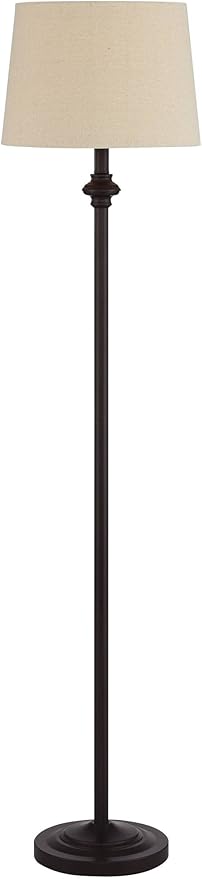360 Lighting Carter Traditional Table 3 Piece Floor and Table Lamp Set Bronze Metal Oatmeal Drum Shade Decor for Living Room Bedroom House Bedside Nightstand Home Office Reading Family