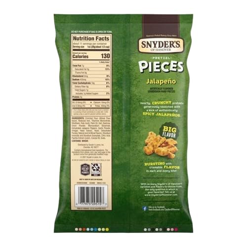 Snyder?셲 Jalape챰o Pretzel Pieces, 2.25 oz, 10 Bags Pack Set