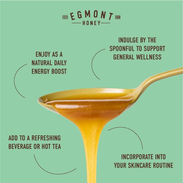 EGMONT HONEY Manuka Honey MGO 515+ UMF 15+ – NON-GMO, Kosher, Recycled plastic jar, Traceable 100% Pure Authentic New Zealand Honey 8.8oz (250g)