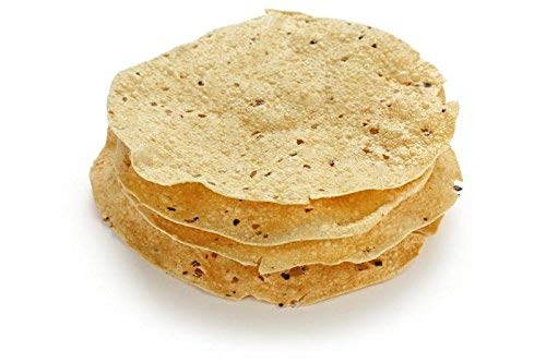 Pride Of India - Assorted Papadum Lentil Crisps - Plain, Salty & Spicy - Pack of 6 (2 Boxes per Flavor) - 6 * 3.53oz (100gm) per 10 Count Box - Party Perfect, Lentil Chips, Gluten-Free, Healthy Snack