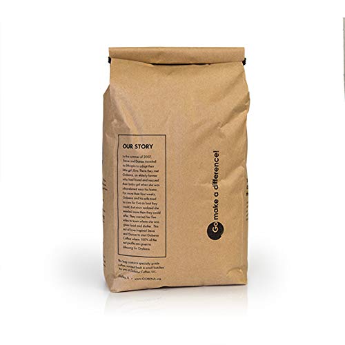5lb Fair Trade Organic Certified Peruvian Whole Bean Fresh Roasted Specialty Coffee Medium Roast, 100% Arabica Coffee, 80 ounces, 5 pounds, Bulk Coffee