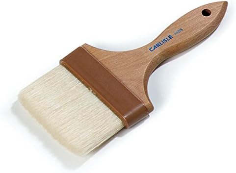 SPARTA 4037600 Boarhair Basting Brush, Flat Brush with Flat Brushhead, 9.25"L x 4"W, Wood Handle