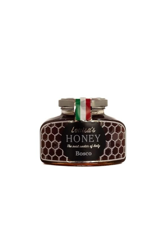 Louisa's Bosco Honey | Award-Winning Italian Raw & Pure Honey | TA 20+ (MGO 829+) | 100% Traceable | Sustainably Sourced | GMO, Gluten & Allergen Free | 350g