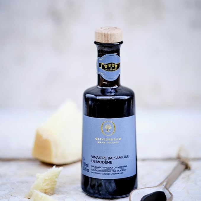 Aged Balsamic Vinegar of Modena ??Premium Italian Vinegar by Oliviers & Co | Barrel-Aged, Sweet & Rich | Ideal for Salad Dressings, Marinades & Glazes | 8.5 Fl Oz