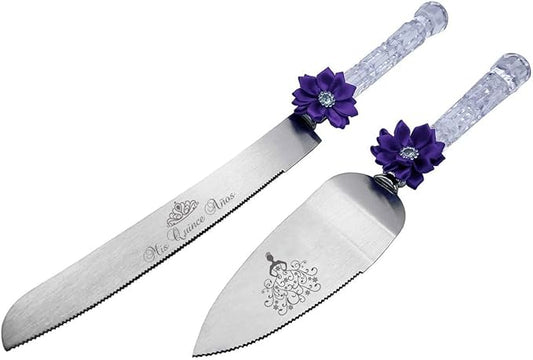 GIFTS INFINITY Personalized Mis Quince Anos Cake Knife and Server Set Valentine's Day Gift (CK-2PT)