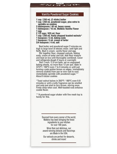 Watkins Vanilla Flavor, 2 oz. Bottle, 2-Pack