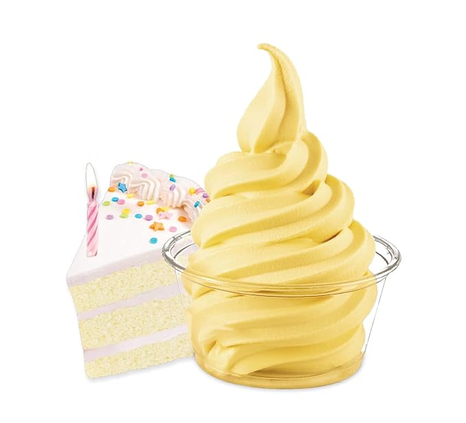 Frostline Birthday Cake Soft Serve Ice Cream Mix, Lactose & Gluten Free - Just Add Water, Dairy, or Dairy Free Alternative, Use with Blender, Countertop Ice Cream Maker, Soft Serve Machine - 6 lb Bag