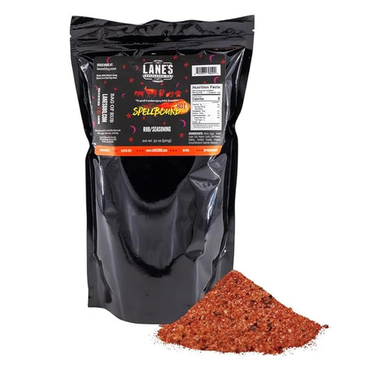 Lane's Spellbound Hot Sweet and Spicy Pork Rub Seasoning, All-Natural Butt Rub Seasoning, Rib Rubs for Smoking and Grilling, Made in USA, 2 Lbs