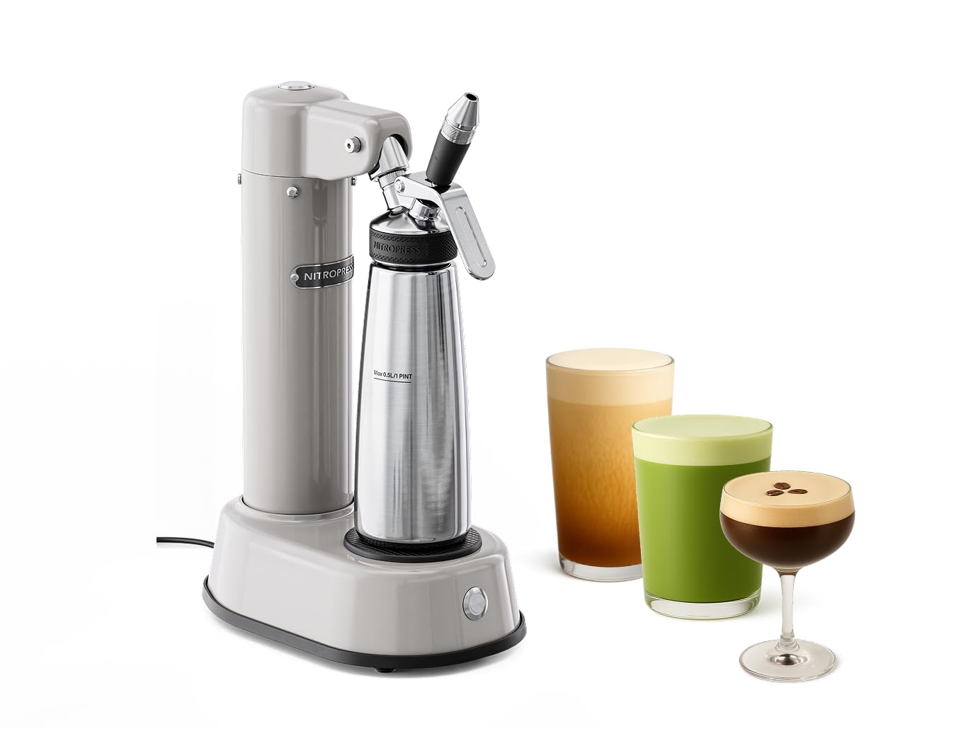 NitroPress DS Electric Nitro Cold Brew Coffee & Cocktail Maker Machine