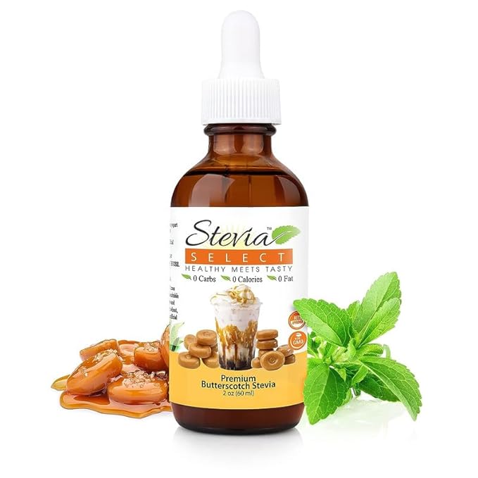Stevia Select Butterscotch Stevia Flavored Liquid Stevia ??Zero Calorie Coffee, Tea, Drink & Baking Sweetener, All-Natural, No Erythritol, Keto-Friendly Sugar Alternative, 300 Servings ??2 Oz