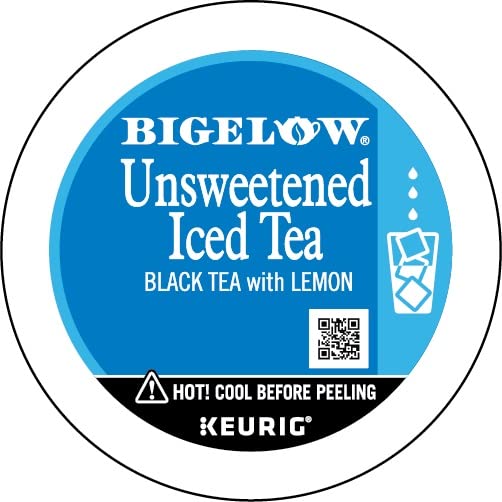 Bigelow Unsweetened Iced Black Tea with Lemon K Cups Pods, 10 Count (Pack of 6), 60 K Cup Pods Total