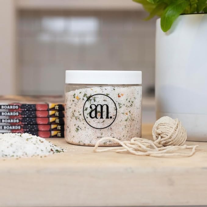 AM SIGNATURE SALT | Universal Cooking Signature Salt | All-Natural Seasoned Salt Blend of Gourmet Flake Kosher Salt, Herbs, Spices | 16oz | Created by Chef Marco and Aubrey Niccoli