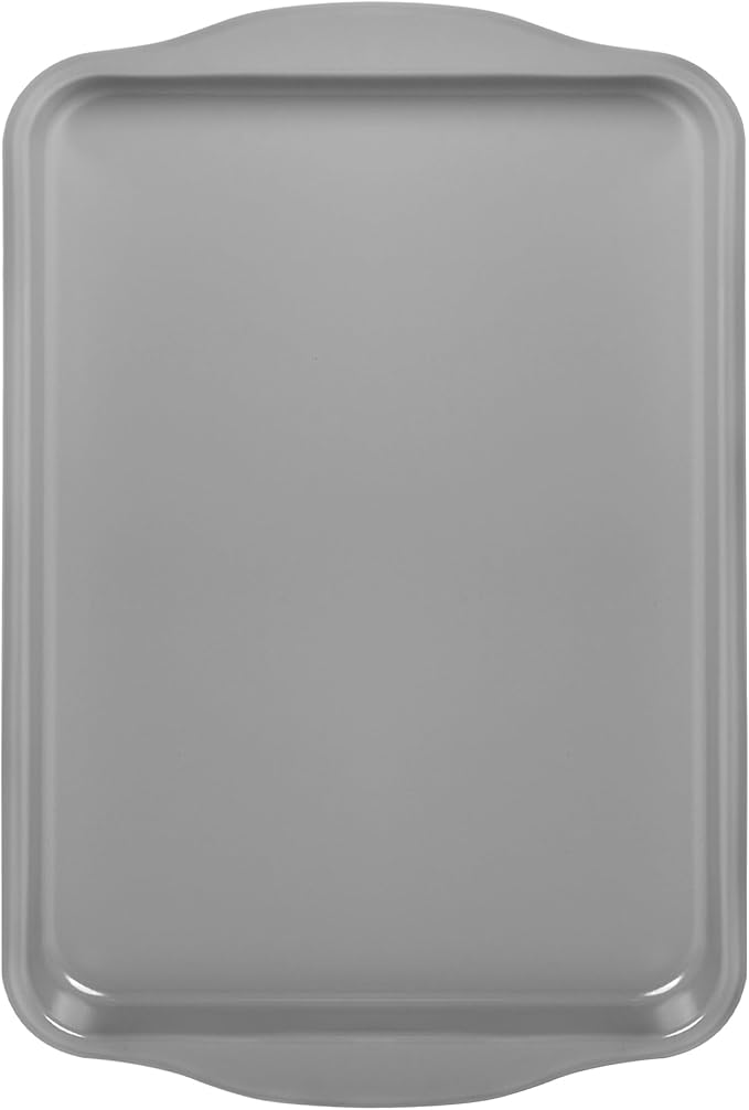 15-Inch Baking Sheet Pan, Non-Stick Carbon Steel Naturally Slick Ceramic Coating Rimmed Cookie Sheet Pan for Oven Roasting Meat Bread Jelly Roll - 17.1" x 11.7"
