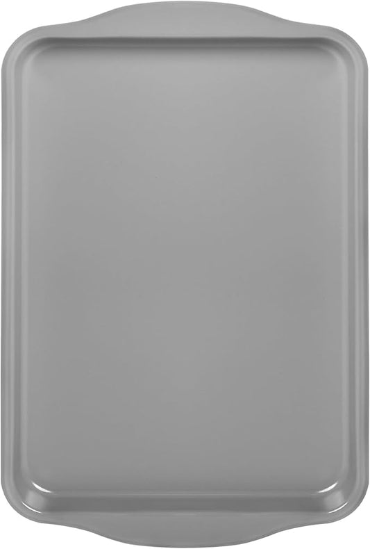 15-Inch Baking Sheet Pan, Non-Stick Carbon Steel Naturally Slick Ceramic Coating Rimmed Cookie Sheet Pan for Oven Roasting Meat Bread Jelly Roll - 17.1" x 11.7"