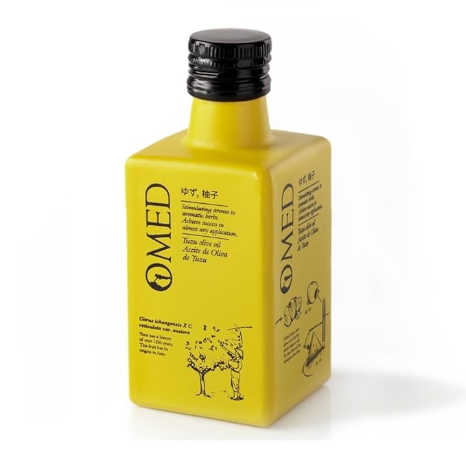 O-Med Arbequina Extra Virgin Olive Oil With Yuzu (10%) Japanese Citrus Fruit 250ml