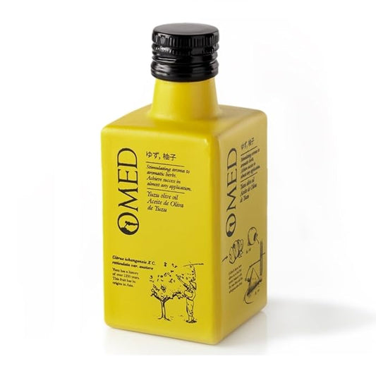 O-Med Arbequina Extra Virgin Olive Oil With Yuzu (10%) Japanese Citrus Fruit 250ml