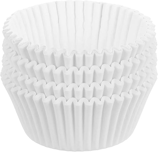 uxcell 100 Pcs Cupcake Liners, Muffins Paper Baking Cups Wrappers Standard Greaseproof for Baking Cupcake Wrapper, White