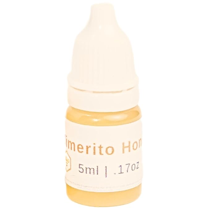 Jimerito Honey Drops - 5 ML - Miel Melipona - Gotas de Miel Chumelito Miel Virgen - Stingless Bee Honey from Yucatan Peninsula - Pure and Unprocessed