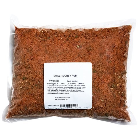 Big Poppa’s Sweet Money BBQ Rub — Award Winning Pork BBQ Rub — Gluten-Free Spice Mix — Dry Rubs for Smoking and Grilling with Granulated Honey (5Lb Bag)