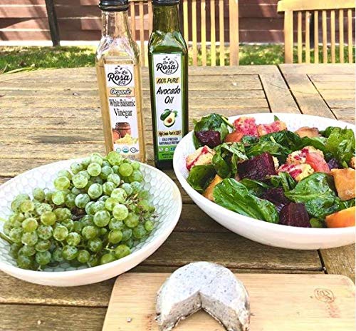 De La Rosa Organic White Balsamic Vinegar, Kosher for Passover, Vegan & Gluten-Free, Great for Salad Dressing, Marinades, Organic Balsamic Vinegar 16.9 Oz (Pack of 2)