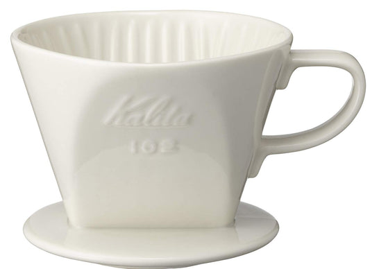 Kalita - 2001 Kalita 102 Ceramic Dripper Coffee Dipper, white