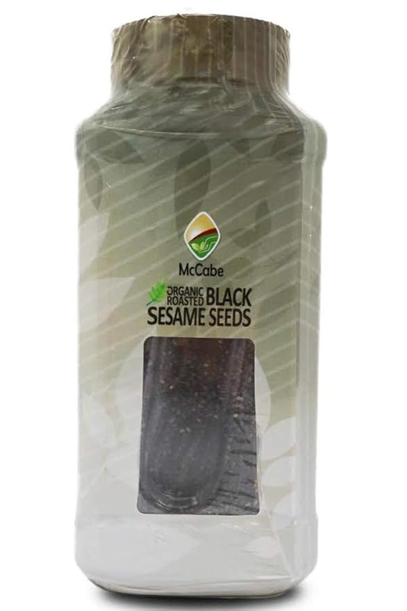 McCabe Organic Roasted Black Sesame Seeds - Organic Toasted Black Sesame Seeds | Rich with Fiber & Minerals | USDA and CCOF Certified | Packed in USA | 16oz