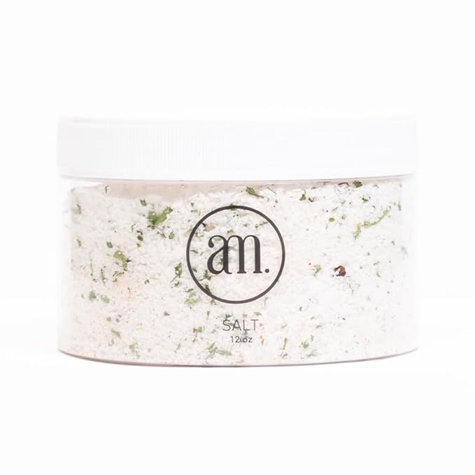 AM SIGNATURE SALT | Universal Cooking Signature Salt | All-Natural Seasoned Salt Blend of Gourmet Flake Kosher Salt, Herbs, Spices | 12oz | Created by Chef Marco and Aubrey Niccoli