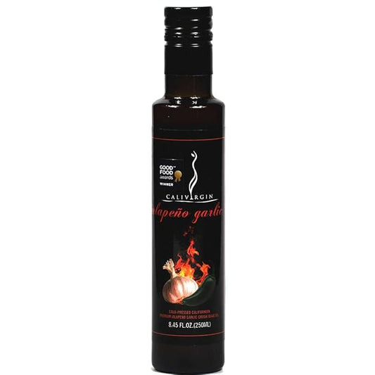 Calivirgin Jalapeno Garlic Flavored Olive Oil - Jalapeno Garlic Infused Extra Virgin Olive Oil
