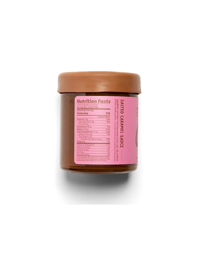 Coop's Salted Caramel Sauce: Rich and Buttery, Gourmet, All Natural, Handcrafted, Gluten Free, Non-GMO, Ice Cream Toppings, Desserts, 2-Pack, 10 Ounce Each