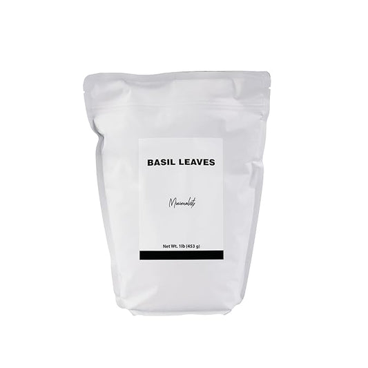 Minimalist Basil Leaves, Perfect for Cooking and Seasoning, Packaged for Convenience in a Resealable Bag (1 Pound)