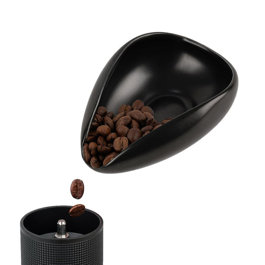 watchget Ceramic Coffee Dosing Cup & Tea Storage Tray, Black