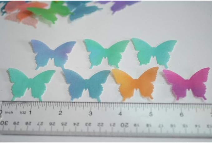 Wedding cake topper edible butterflies. 24 watercolor wafer paper butterflies for cake decorating, cupcake decorating and cookie decorating