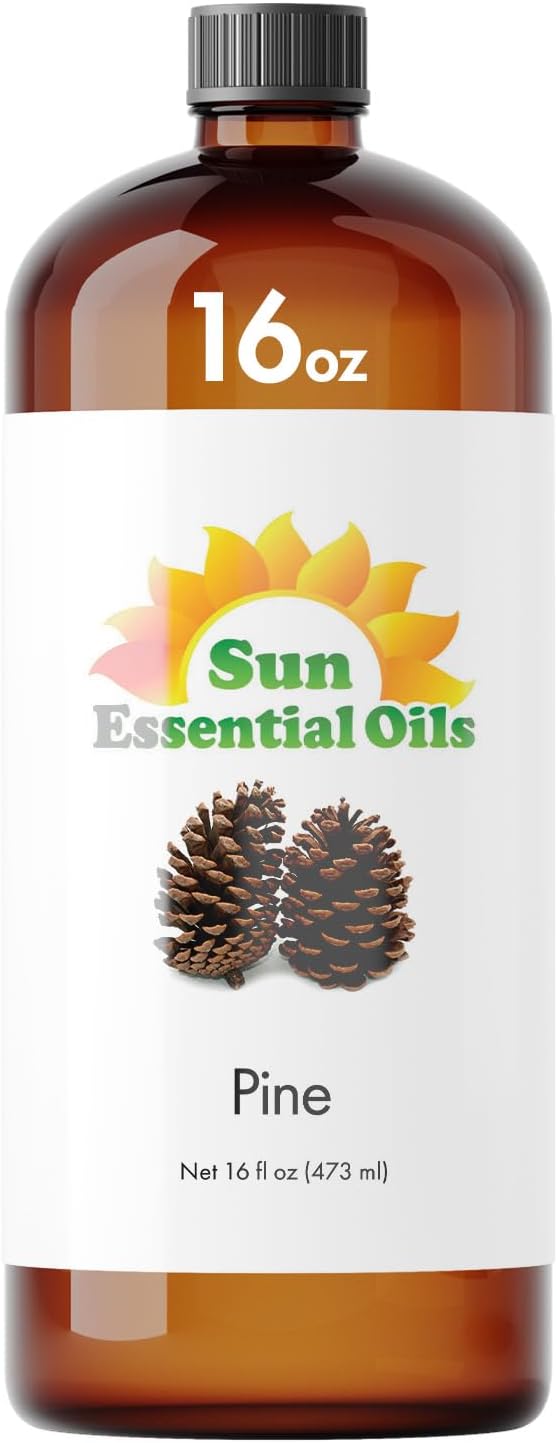 Sun Essential Oils ??Pine Essential Oil 16 oz Bulk for Diffuser, Skin, Aromatherapy Massage, Humidifier, Forest Pine Scented Oil for Candle, Lotion & Soap Making, Room Fragrance