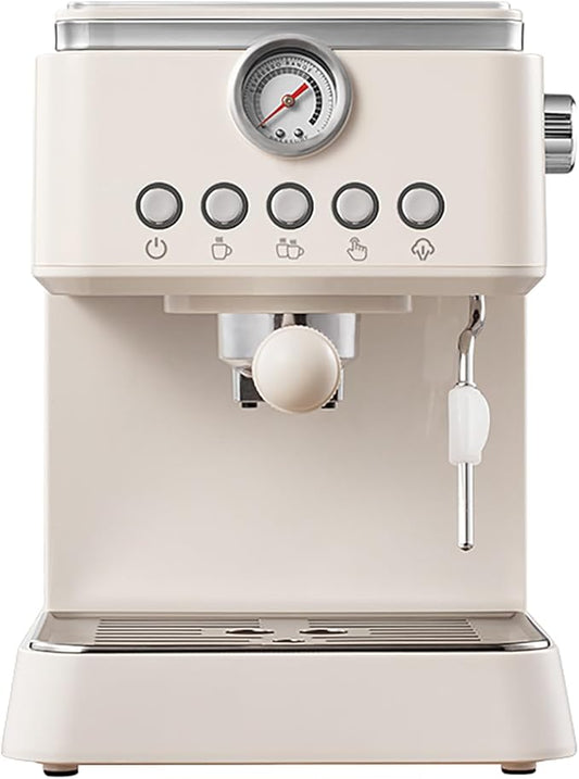 Espresso Machine 20 Bar, Upgraded 1300W Espresso Maker with Milk Frother Steam Wand, Semi-Automatic Espresso Coffee Machines for Home, for Cappuccino, Latte, 50oz Removable Water Tank (white)